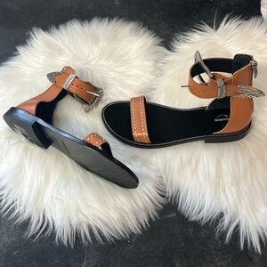 Zadig & Voltaire Ever Alta flat sandals - Cognac